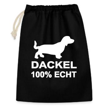 Teckel - Sac cadeau 30 x 45 cm - noir - Devant