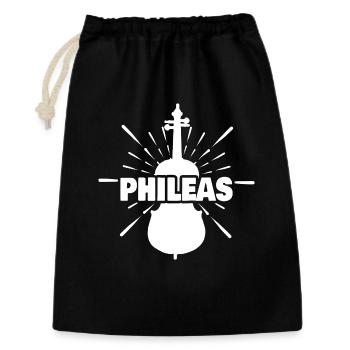 Cadeau pour Phileas - Sac cadeau 30 x 45 cm - noir - Devant