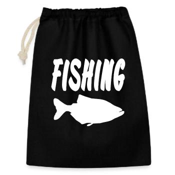 Pêche - Sac cadeau 30 x 45 cm - noir - Devant