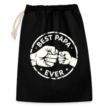 Best Papa Ever Fist Bump Dad Design - Gift Bag 30 x 45 cm - black - Front