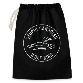 Stupid Canadian Wolf Bird Duck Graphic Design - Gift Bag 30 x 45 cm - black - Front