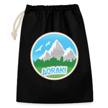 Mount Aoraki - Gift Bag 30 x 45 cm - black - Front