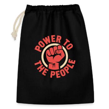 Power to the People - Socialist Antifa Tee - Gift Bag 30 x 45 cm - black - Front