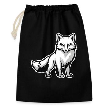 Arctic Fox Arctic White Animal Nature Logo - Gift Bag 30 x 45 cm - black - Front