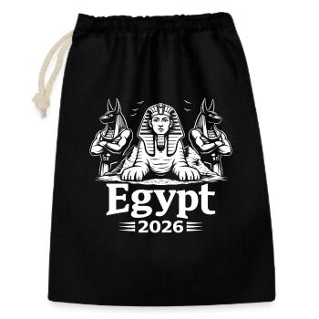 Sphinx Anubis Egypt 2026 Mystik - Geschenkbeutel aus Baumwolle (30 x 45 cm) - Schwarz - Vorne