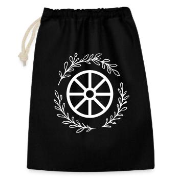 Midsummer Wheel – Pagan Symbol Motif - Gift Bag 30 x 45 cm - black - Front
