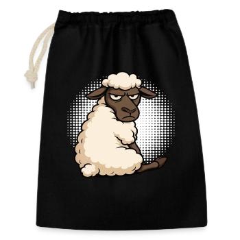 Moutons, moutons, bergers, bergers, bélier, béliers - Sac cadeau 30 x 45 cm - noir - Devant
