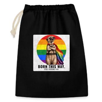 Born This Way Funny LGBTQ Pride Design - Gift Bag 30 x 45 cm - black - Front