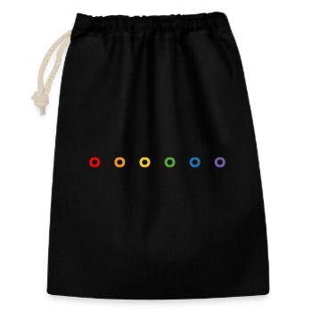 Beignets arc-en-ciel LGBT lgbtqi queer - Sac cadeau 30 x 45 cm - noir - Devant