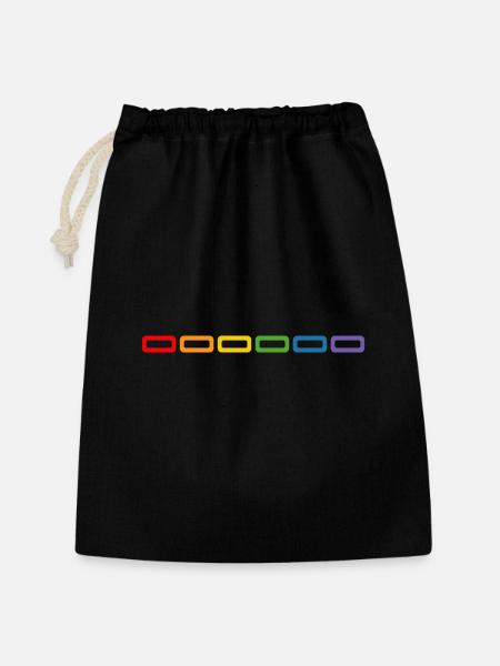 LGBT Shirt Regenbogen für den nächsten CSD. - Geschenkbeutel aus Baumwolle (30 x 45 cm) - Schwarz