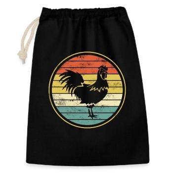 Rooster chicken chickens - Gift Bag 30 x 45 cm - black - Front