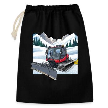 Snow groomer clearing - Gift Bag 30 x 45 cm - black - Front