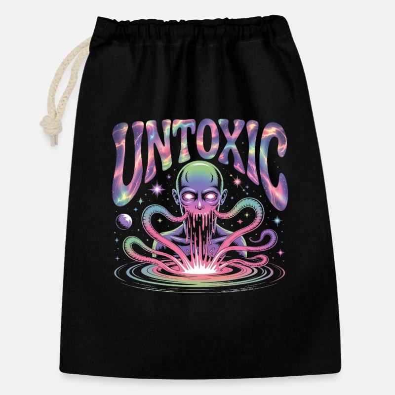 Untoxic Cosmic Alien - Gift Bag 30 x 45 cm - black