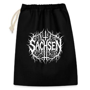 Logo Black Metal de Saxe - Sac cadeau 30 x 45 cm - noir - Devant