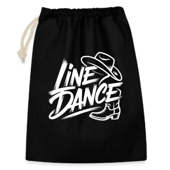 Line Dance – Country Western Tanz - Gift Bag 30 x 45 cm - black - Front