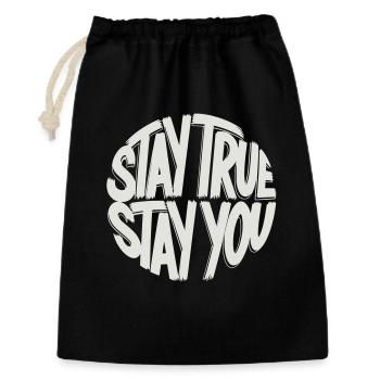 Reste fidèle, reste toi-même - Sac cadeau 30 x 45 cm - noir - Devant