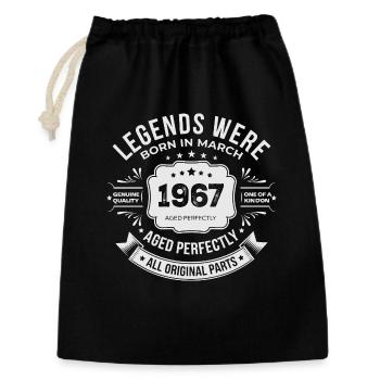 Mars 1967 anniversaire 1967 légendes Mars - Sac cadeau 30 x 45 cm - noir - Devant