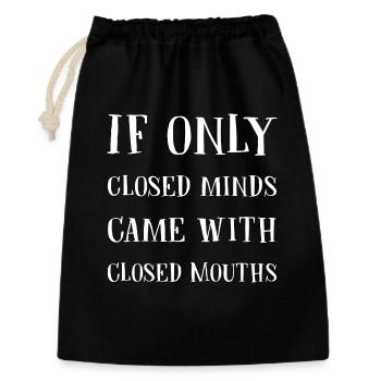 Closed minds, silent words - Gift Bag 30 x 45 cm - black - Front