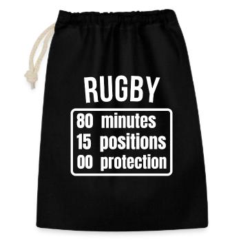 Rugby, Rugby-Sport, Rugby-Humor - Geschenkbeutel aus Baumwolle (30 x 45 cm) - Schwarz - Vorne