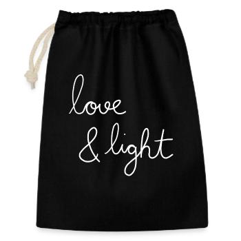 Amour & Lumière - Sac cadeau 30 x 45 cm - noir - Devant