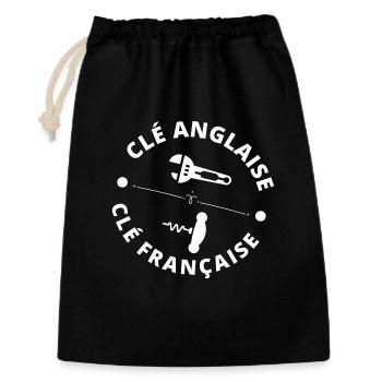bricolage, bricoler, bricoleur - Sac cadeau 30 x 45 cm - noir - Devant