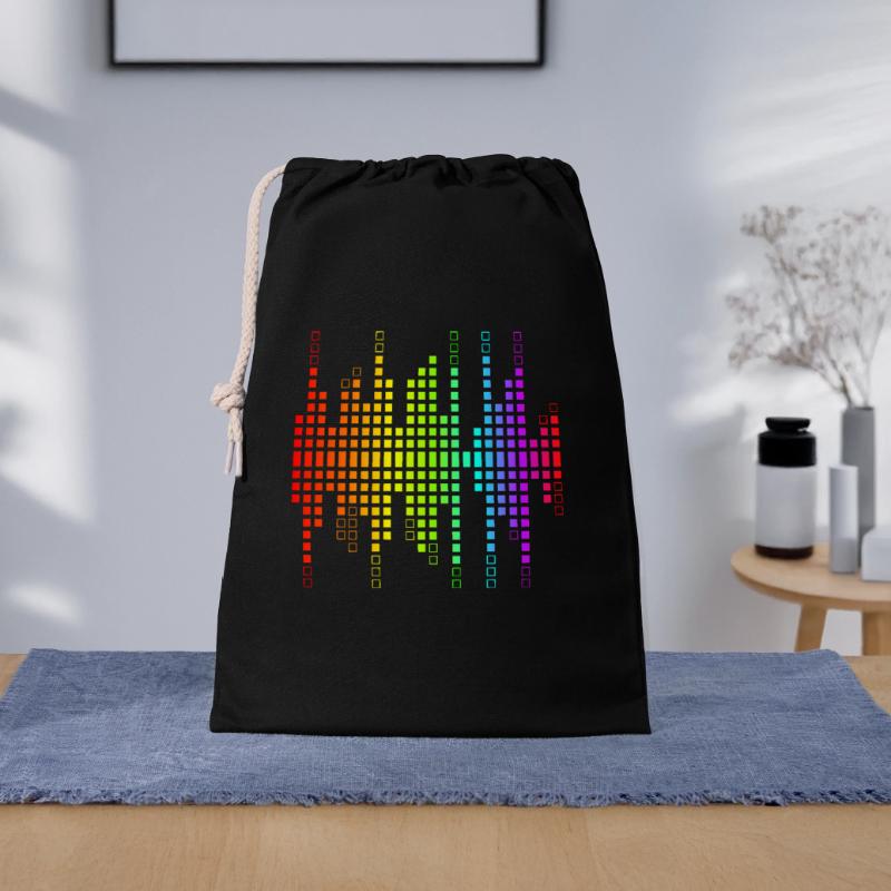 Vibrant Equalizer Sound Wave Pattern Gift Bag 30 x 45 cm