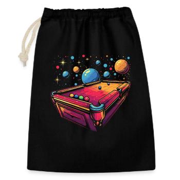 Billard Cartoon Stil - Geschenkbeutel aus Baumwolle (30 x 45 cm) - Schwarz - Vorne