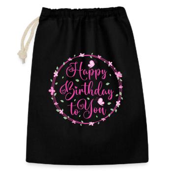 Joyeux anniversaire - Sac cadeau 30 x 45 cm - noir - Devant