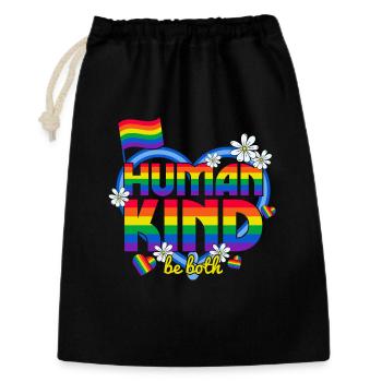 LGBT, schwul, lesbisch, stolz - Geschenkbeutel aus Baumwolle (30 x 45 cm) - Schwarz - Vorne