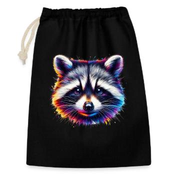 Raccoon - Gift Bag 30 x 45 cm - black - Front