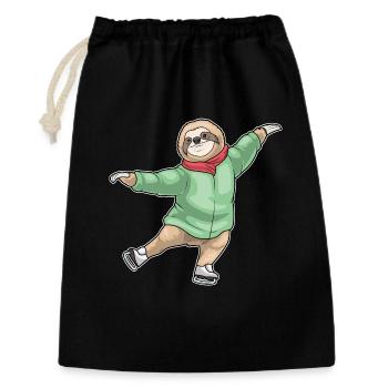 Patins à glace paresseux - Sac cadeau 30 x 45 cm - noir - Devant