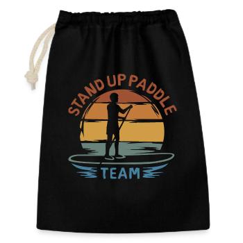 vintage sup logo - paddle water sports club - Gift Bag 30 x 45 cm - black - Front