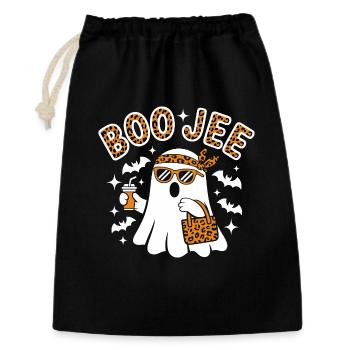 Fantôme léopard Halloween chic - Sac cadeau 30 x 45 cm - noir - Devant