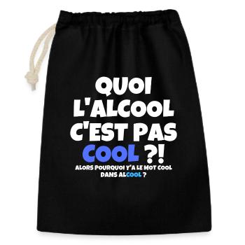 alcool, buveur de compétition, bière - Sac cadeau 30 x 45 cm - noir - Devant