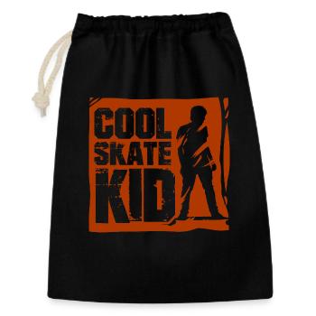 Skateboard Skateur - Sac cadeau 30 x 45 cm - noir - Devant