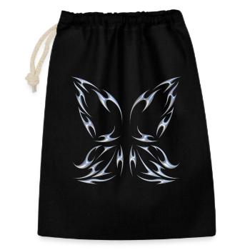 Chrome Metallic Fairy Wings Butterfly Design - Gift Bag 30 x 45 cm - black - Front