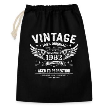 43 Years Anniversary | Birthday November 1982 - Gift Bag 30 x 45 cm - black - Front