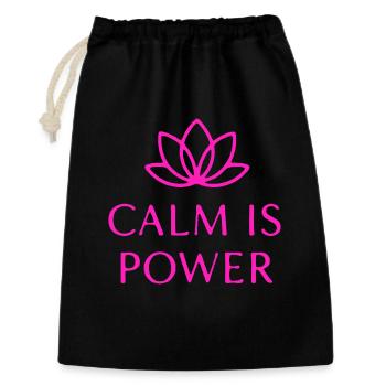 Calm Is Power Mindfulness T-Shirt - Gift Bag 30 x 45 cm - black - Front