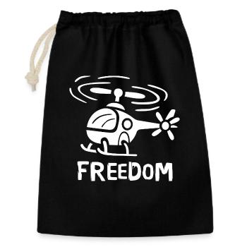 Helicopter Freedom – Fun Flight Design for Freih - Gift Bag 30 x 45 cm - black - Front
