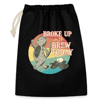 Kaffeeentzug Koffeinfrei Ex-Kaffeetrinker - Geschenkbeutel aus Baumwolle (30 x 45 cm) - Schwarz - Vorne