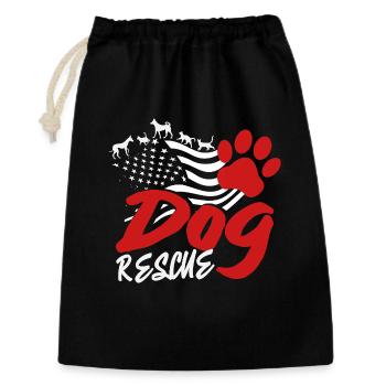 American Flag Dog Rescue Usa Adoptieren Und - Geschenkbeutel aus Baumwolle (30 x 45 cm) - Schwarz - Vorne