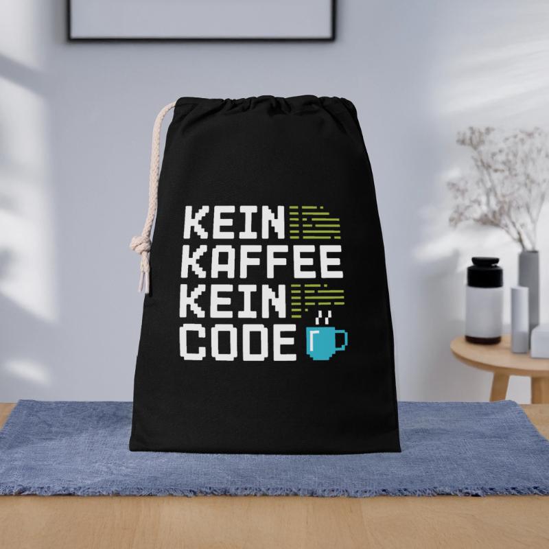 No Coffee No Code Programmer Computer Scientist Gift Bag 30 x 45 cm
