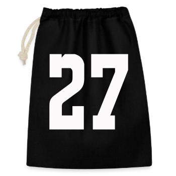 Chiffres 27 Contrast Design - Sac cadeau 30 x 45 cm - noir - Devant