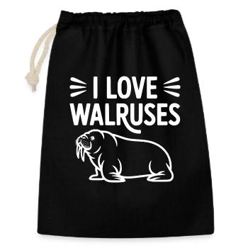 I Love Walruses - Gift Bag 30 x 45 cm - black - Front