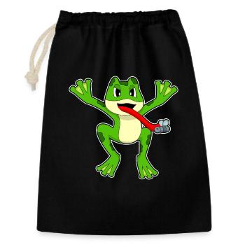 Mouche grenouille - Sac cadeau 30 x 45 cm - noir - Devant