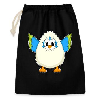 Oeuf de perroquet - Sac cadeau 30 x 45 cm - noir - Devant