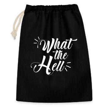 what the hell - Gift Bag 30 x 45 cm - black - Front