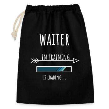 Serveur Cadeau Profession Formation Serveur - Sac cadeau 30 x 45 cm - noir - Devant
