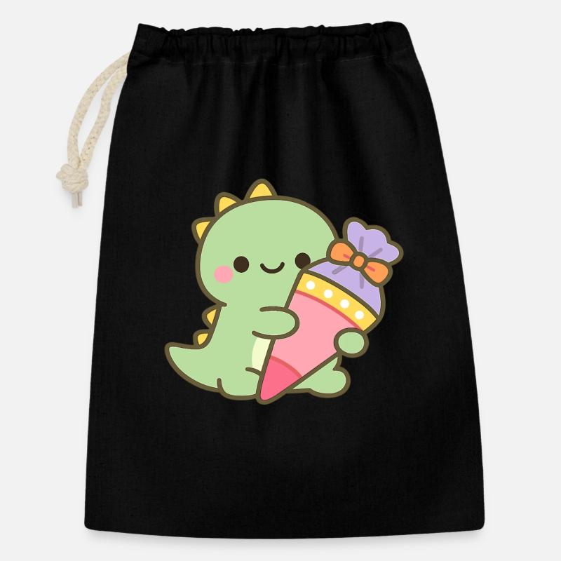 Don d’inscription à l’école Dino pour les élèves - Sac cadeau 30 x 45 cm - noir