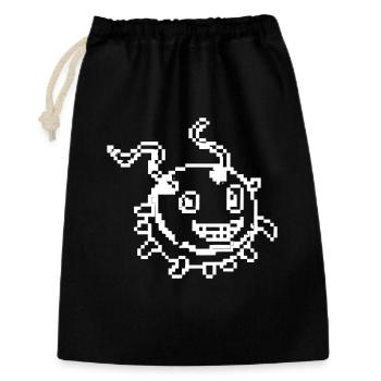 Virus Monster Pixel Art Comic - Geschenkbeutel aus Baumwolle (30 x 45 cm) - Schwarz - Vorne